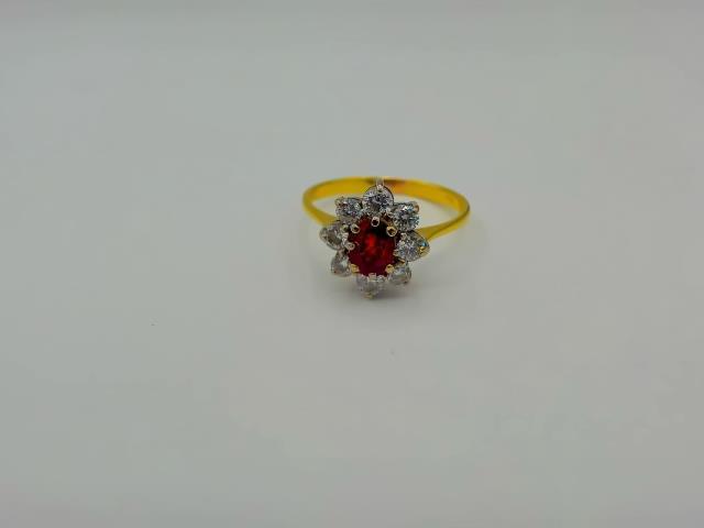 BAGUE EN OR 18KT AVAEC DIAM 
