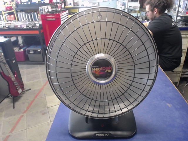 Parabolic heater dish