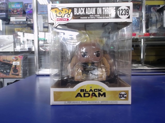 Figurine black adam on throne 1239