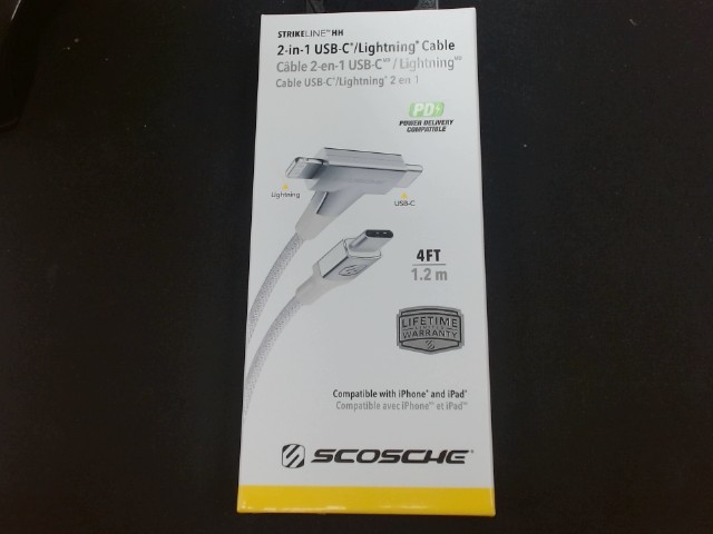 Cable 2 en 1 usb c lightning
