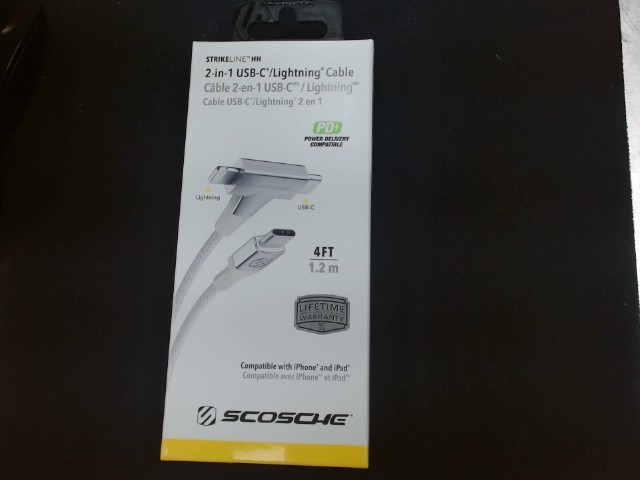 Cable 2 en 1 usb c lightning