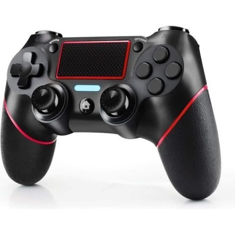 Manette ps4 noire et rouge