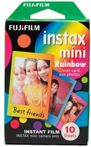 10 sheets rainbow instax mini