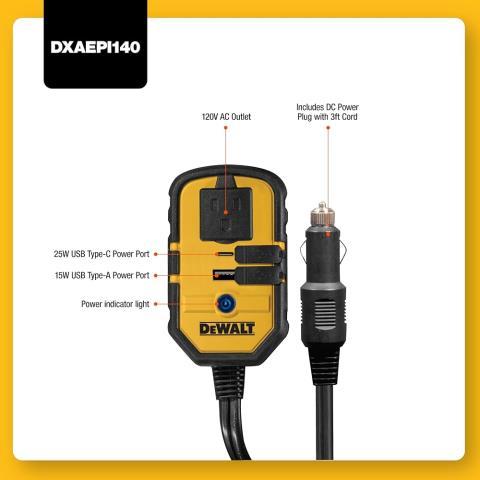 Inverseur de puisance de 140watts