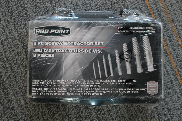 8pc screw extractor set