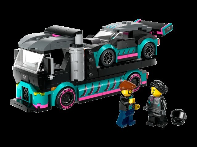 Race car amd race car carrier truck