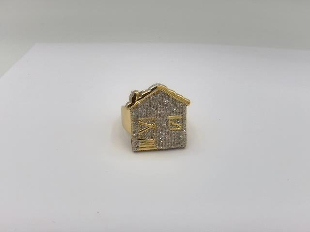 BAGUE EN OR 10KT AVEC DIAM