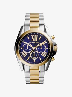 Chronograph michael kors blue dial 2 ton