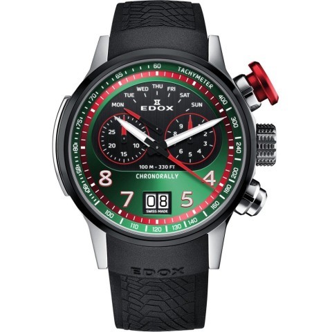 Montre auto edox avec bracelet rubber