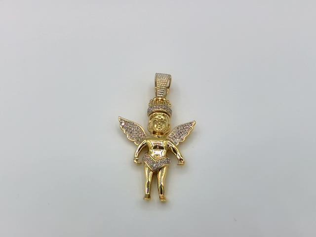 BRELOQUE EN OR 10KT  AVEC DIAMANTS 