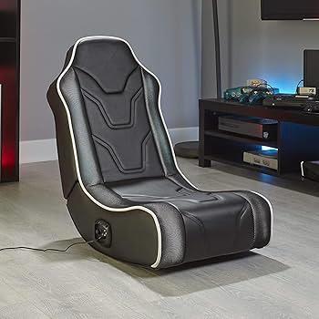 Chaise a balance noir unie avec speaker