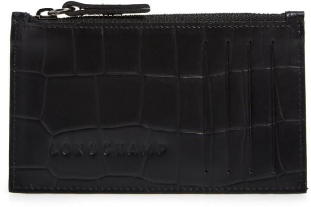 Croco block embosssed cardholder