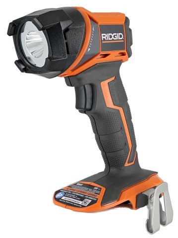 Lumiere ridgid a batterie