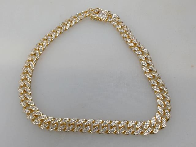 Fake gold chain avec faux diamant