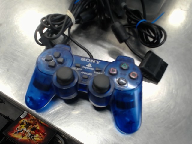 Manette de ps3 bleu transparent