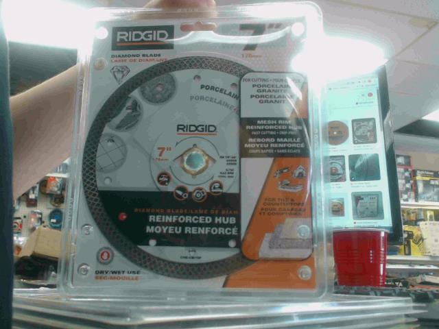 Porcelain diamond blade 7 po