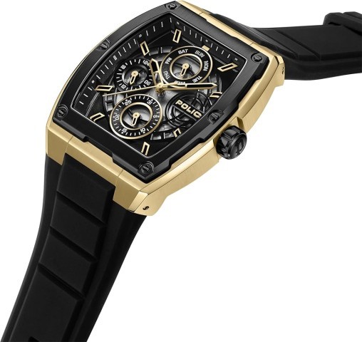 Montre police moir et gold