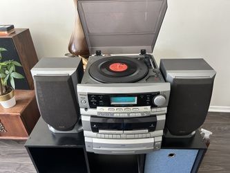 Mini-chaine 5cd tape tournedisque+2speak