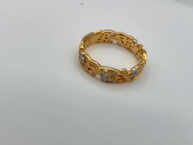 BAGUE EN OR 14KT AVEC DIAMANTS 