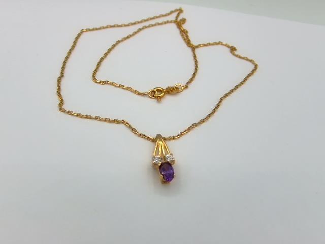 CHAINE EN OR 14KT AVEC PENDANT 