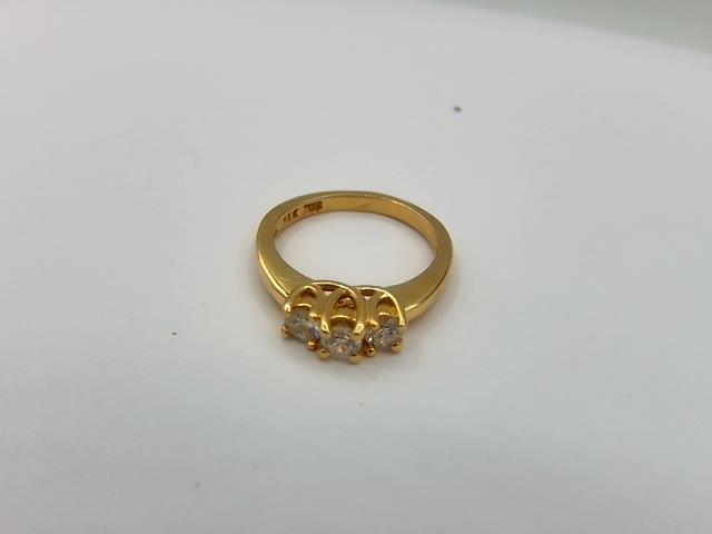 BAGUE EN OR 14KT AVEC DIAMANTS