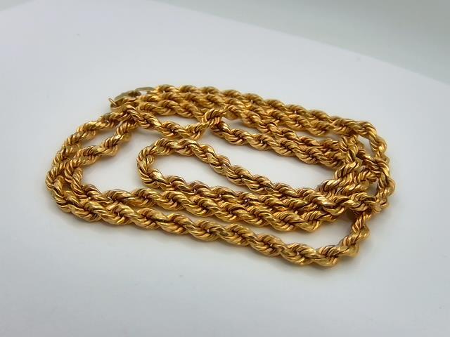 CHAINE TORSADE  EN OR 10KT