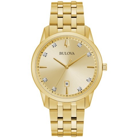Montre bulova gold tone quatz cib