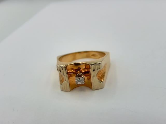 BAGUE EN OR 14KT AVEC DIAMANTS