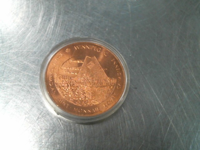 Piece ottawa winnipeg copper en capsule