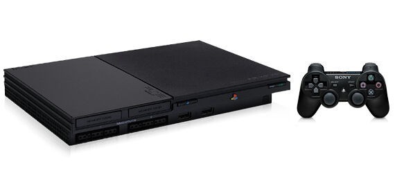 Console ps2 slim de couleur noir