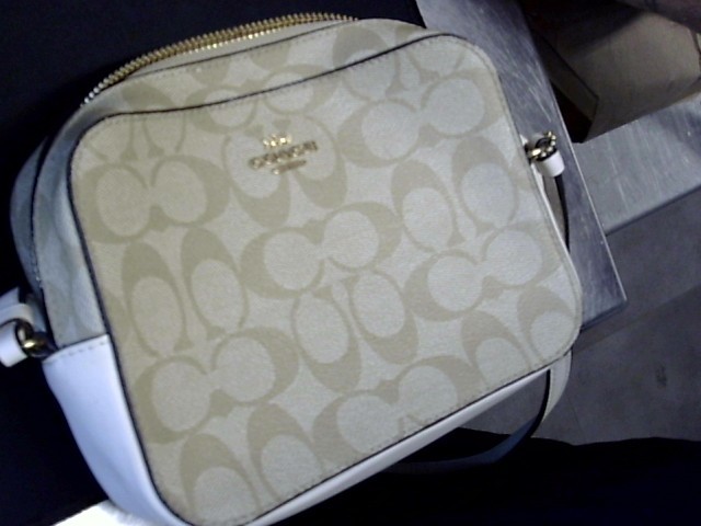 Sac purse coach new york en toile beige