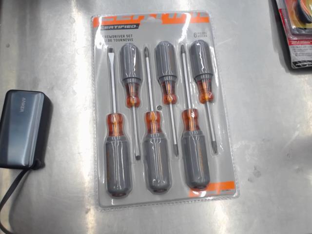 Jeu de 6 tournevis screwdriver set