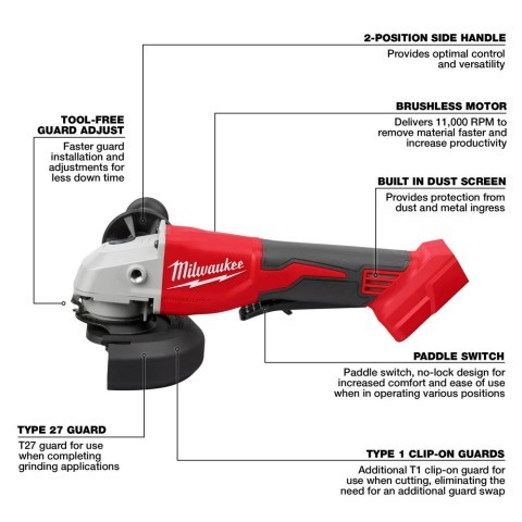 Grinder milwaukee a batterie