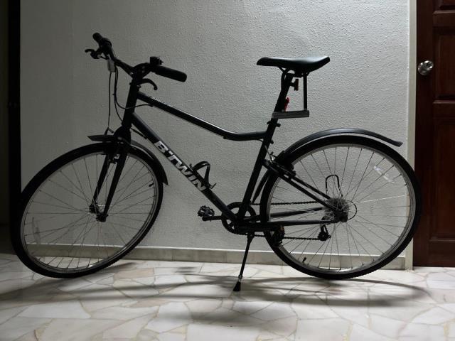 Velo de ville noir riverside 100 size m