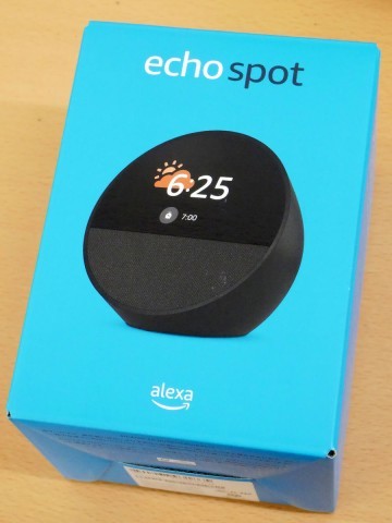 Amazon echo spot in the box