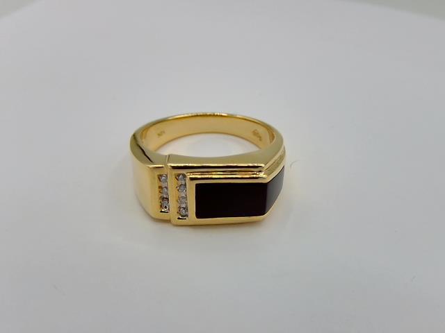 BAGUE EN OR 10KT AVEC DIAMANTS