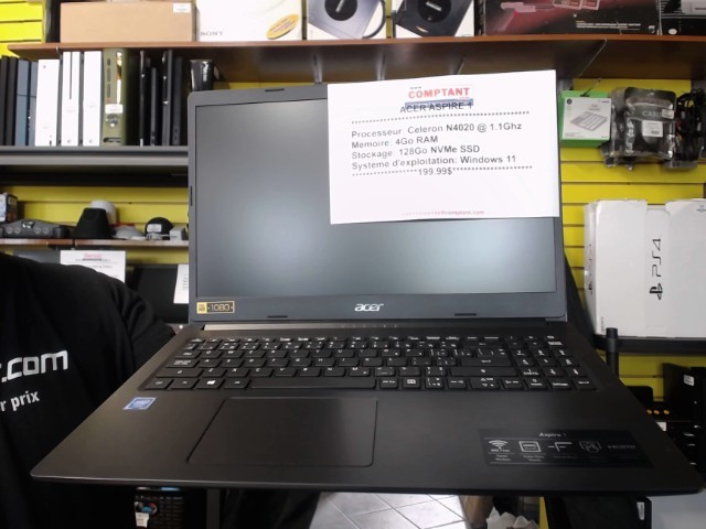 Celeron n4020 @1.1ghz 4go ram 128ssd
