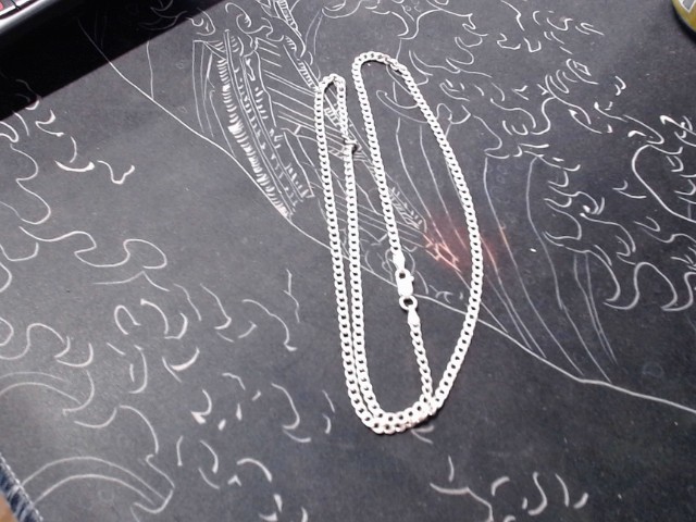 Chaine argent mini cubaine