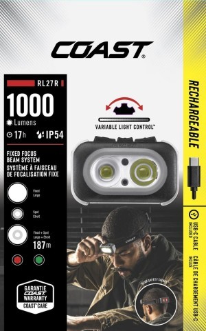 Lampe frontale 1000 lumens coast neuf