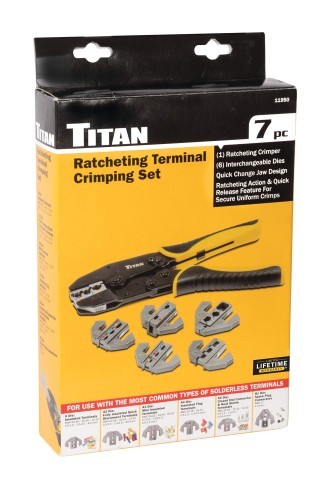 Titan ratcheting terminal crimping set