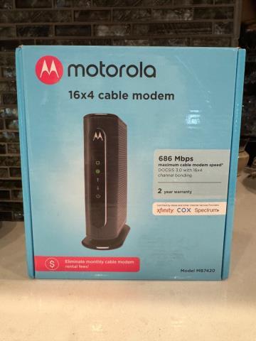 686 mbps modem in box