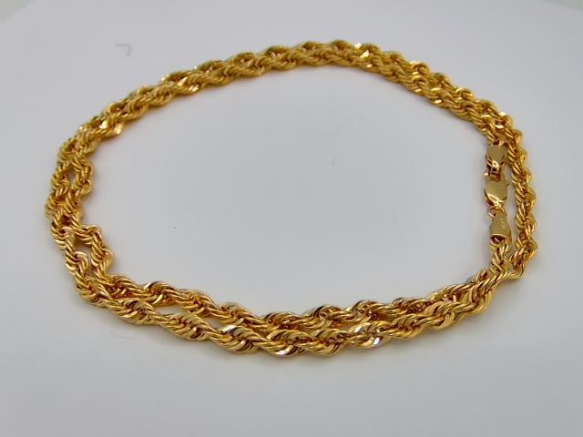 CHAINE TORSADE EN OR 10KT