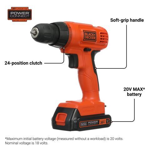 Cordless drill blackdecker
