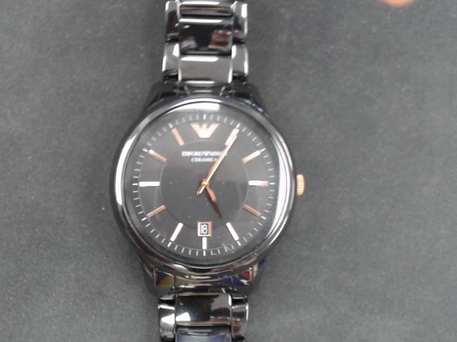 Montre ceramic noire/dore