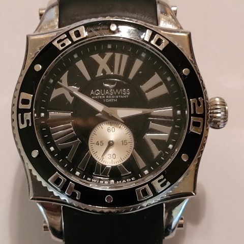 Montre stainless cadran noir