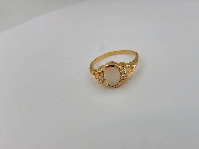 BAGUE EN OR 14KT AVEC DIAMANTS
