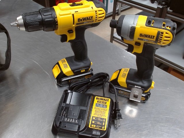 Kit de drill et impact dewalt 2x bat