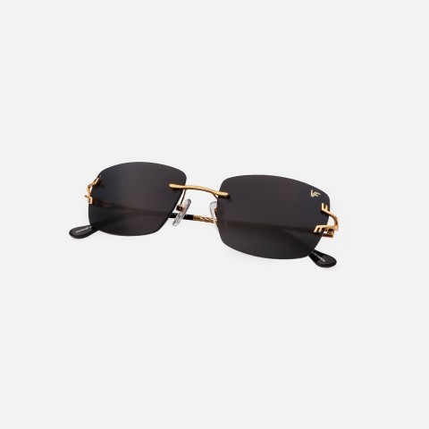Lunette vintage frames 24k plaquerin cas