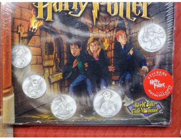 Harry potter pack 5 medallions + sticker