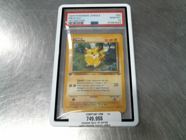 Carte pokemon pikachu jungle